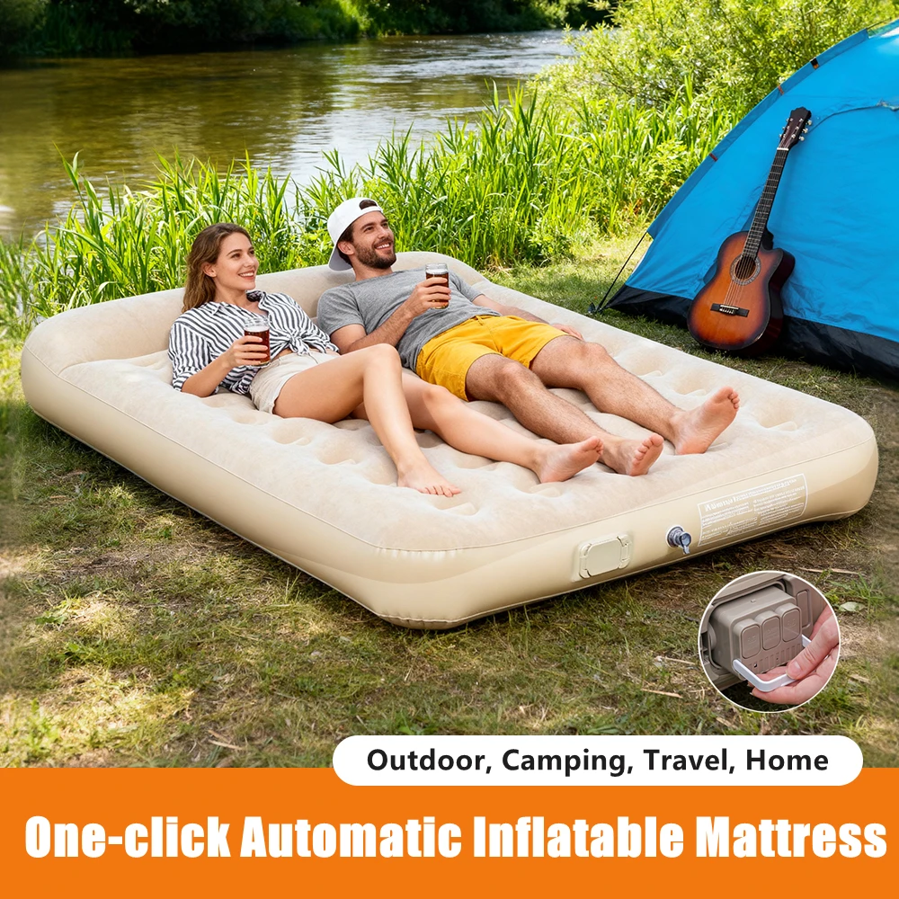 Camping Outdoor Or Indoor - Matelas pneumatique neuf avec pompe intégrée,