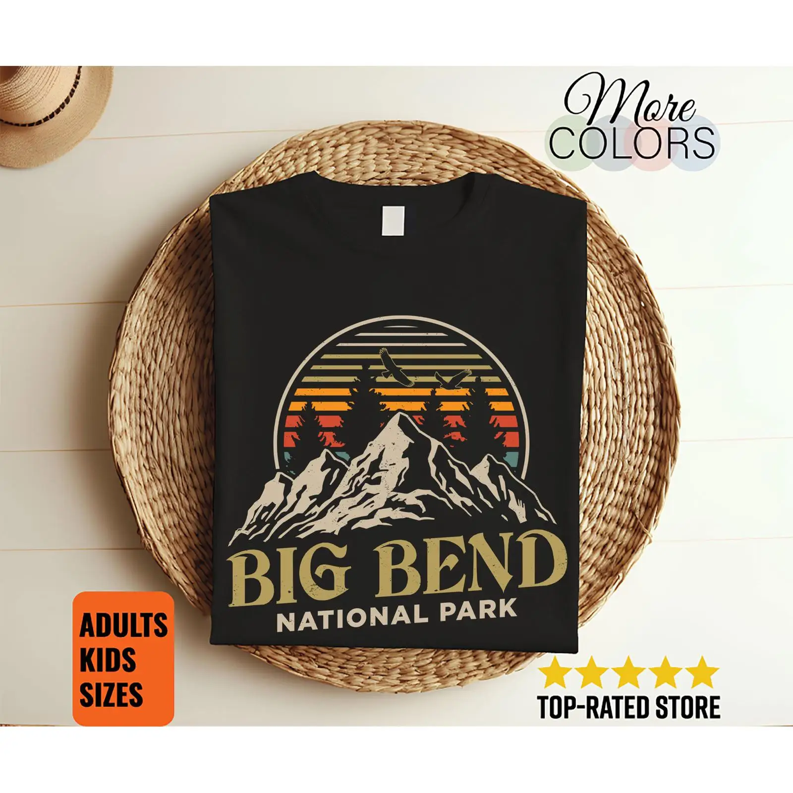 Outdoor Camping In Texas - T-shirt vintage Big Bend National Park