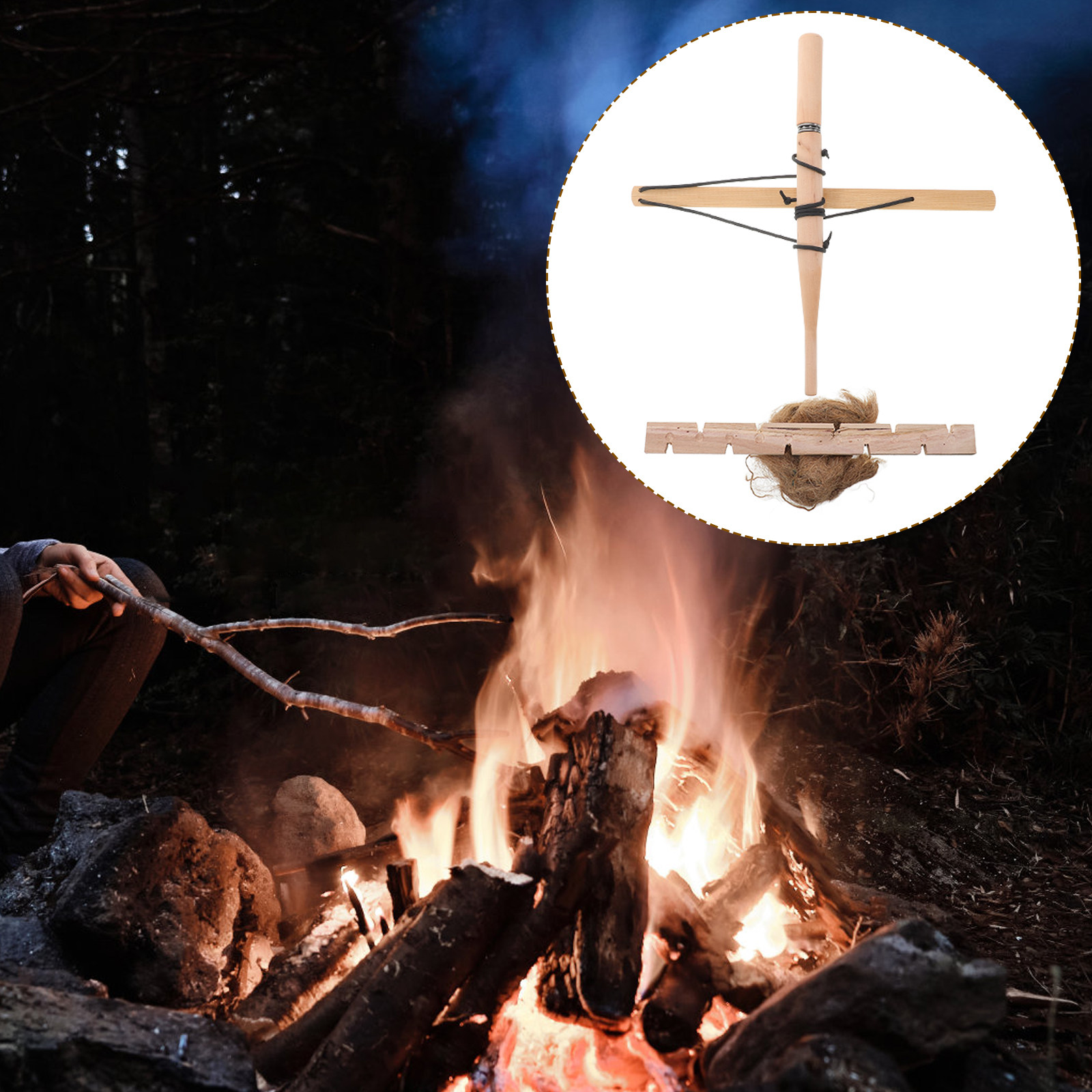 Survival Kit - Allume-feu à arc, outil primitif pour