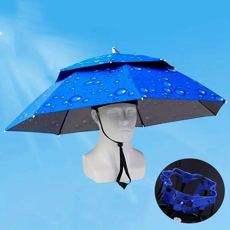 Outdoor Camping Umbrella - Chapeau de pêche réglable à double