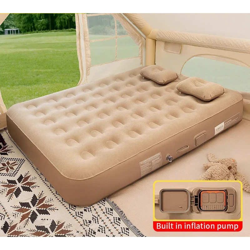 Camping Outdoor Or Indoor - Matelas pneumatique neuf avec pompe intégrée,