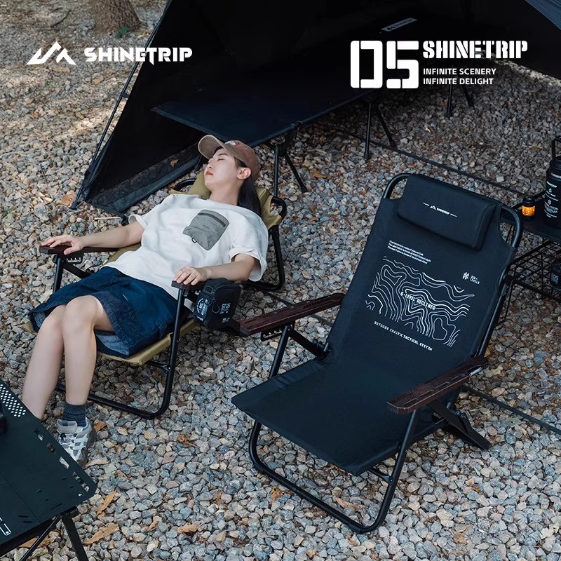 Outdoor Camping Lounge Chairs - ShineTrip chaise longue pliante extérieure chaise
