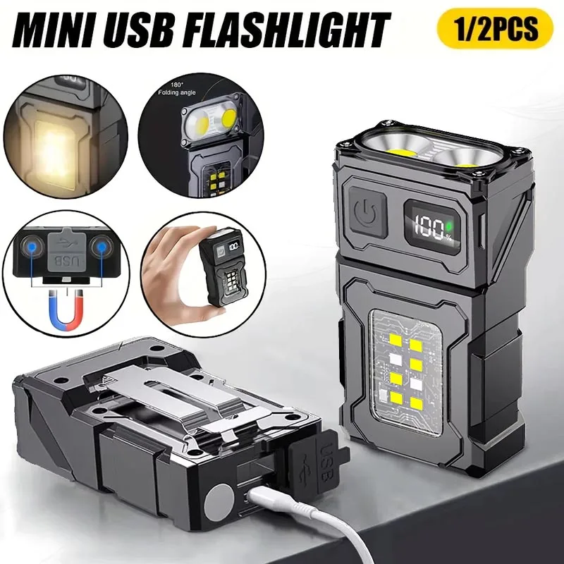 Outdoor Camping Adventure Lamp - Lampe de poche LED COB Portable,