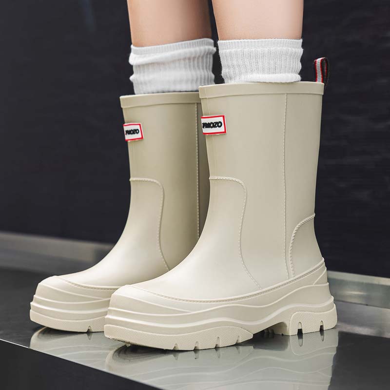 Outdoor Camping On Youtube - Bottes de pluie montantes pour femmes,