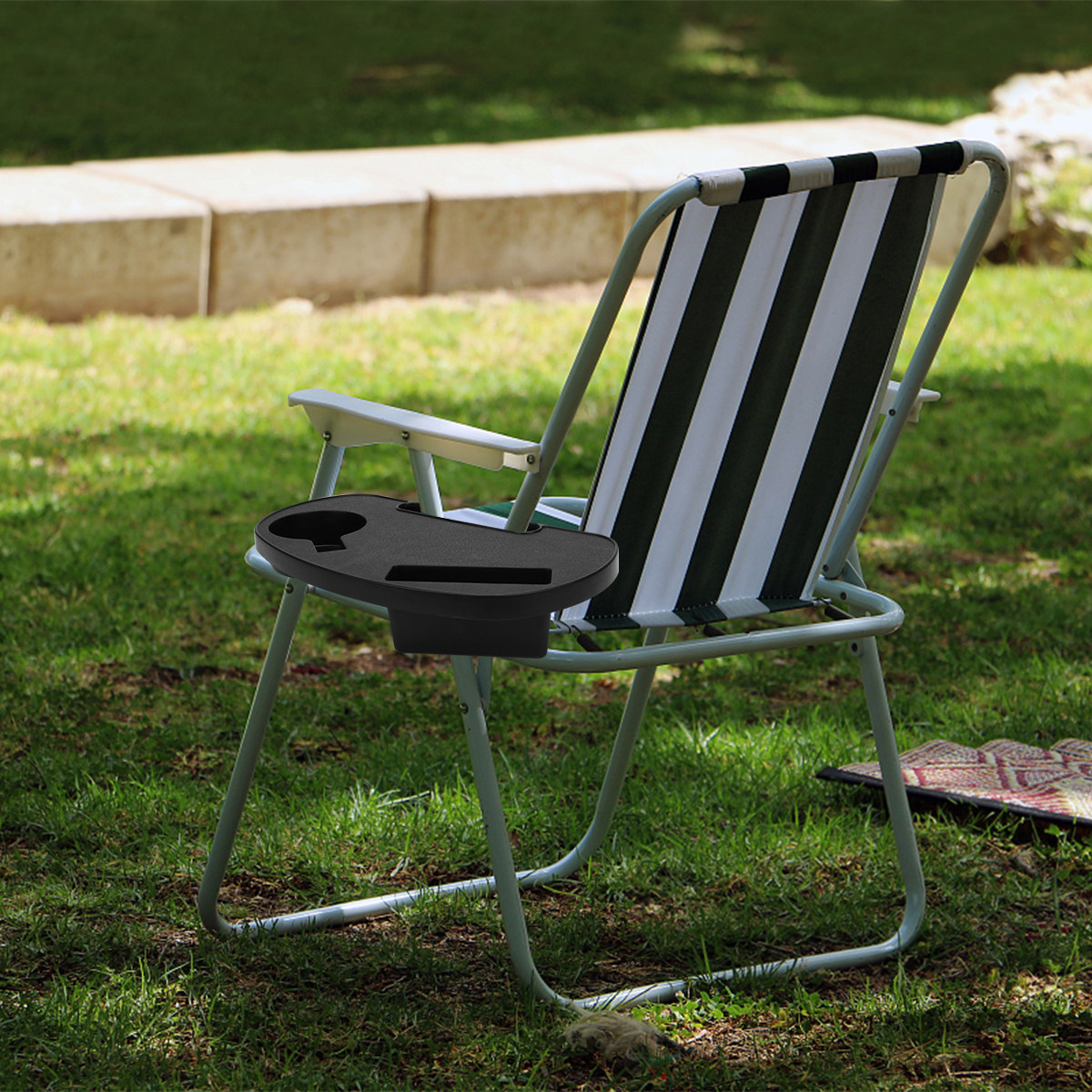 Outdoor Camping Lounge Chairs - Plateau porte-boissons multifonction en plastique premium,