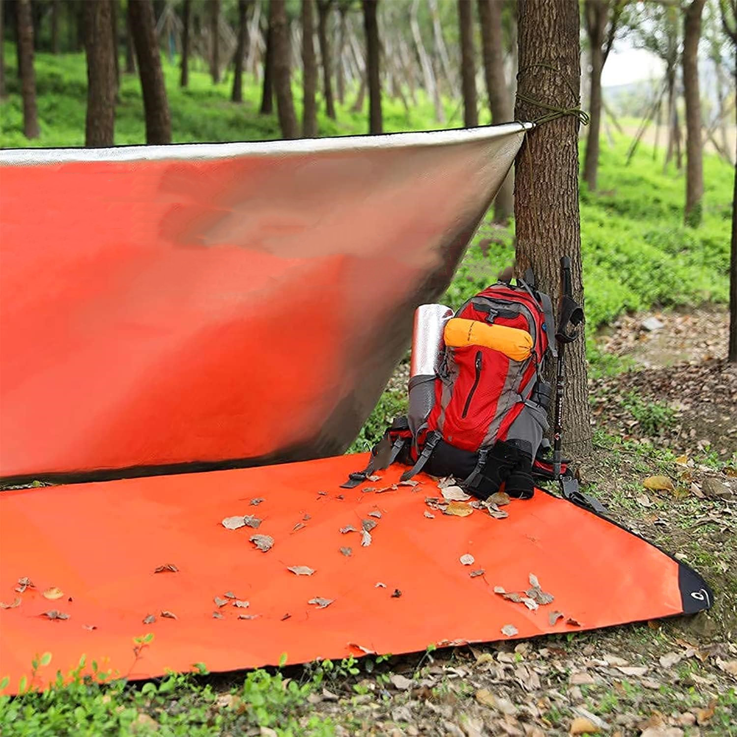 Emergency Mylar Blanket - Couverture de survie robuste – Bâche