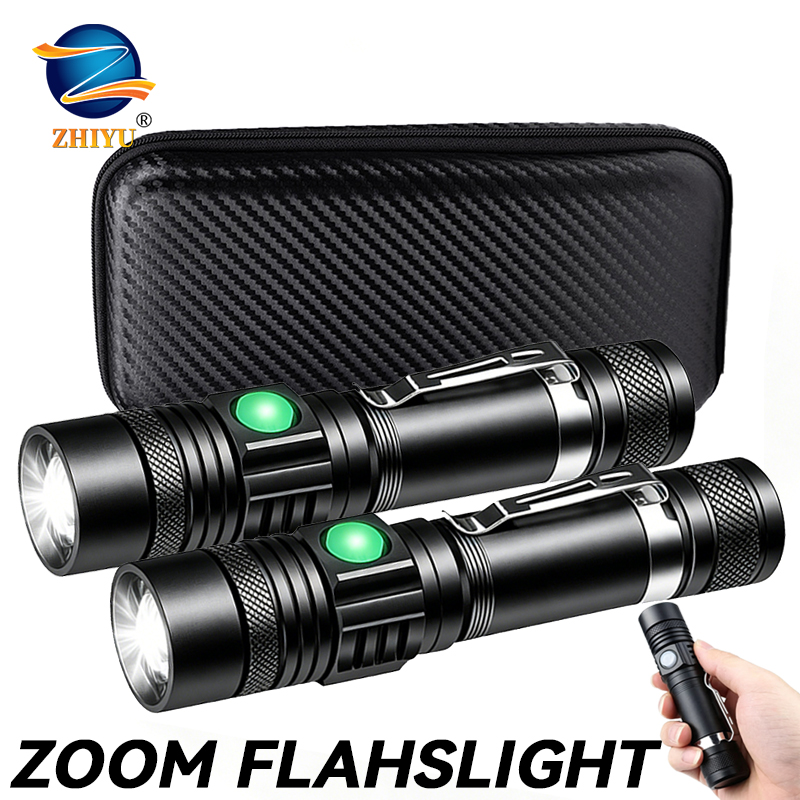 Outdoor Camping Adventure Lamp - Lampe torche LED T6 rechargeable, torche