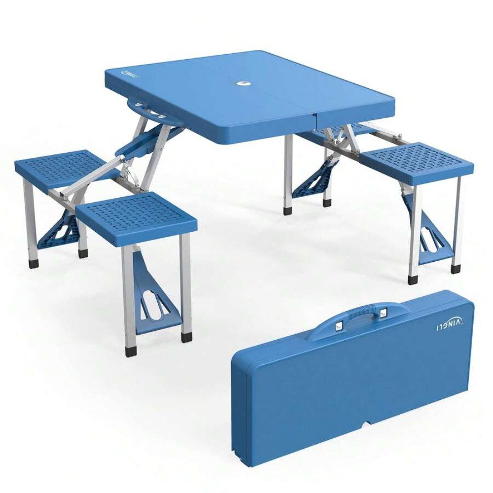 Table de camping pliante de 4  - Outdoor Camping Umbrella avis et prix