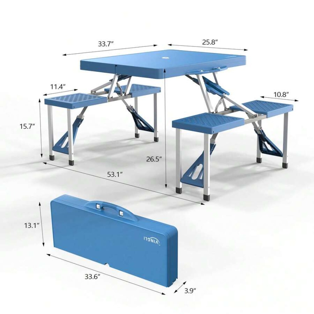 Table de camping pliante de 4  - Outdoor Camping Umbrella avis et prix