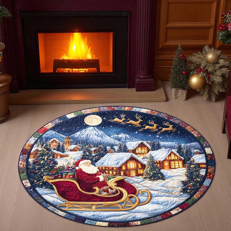 Paillasson rond de Noël en tra - Outdoor Camping Decor Ideas avis et prix