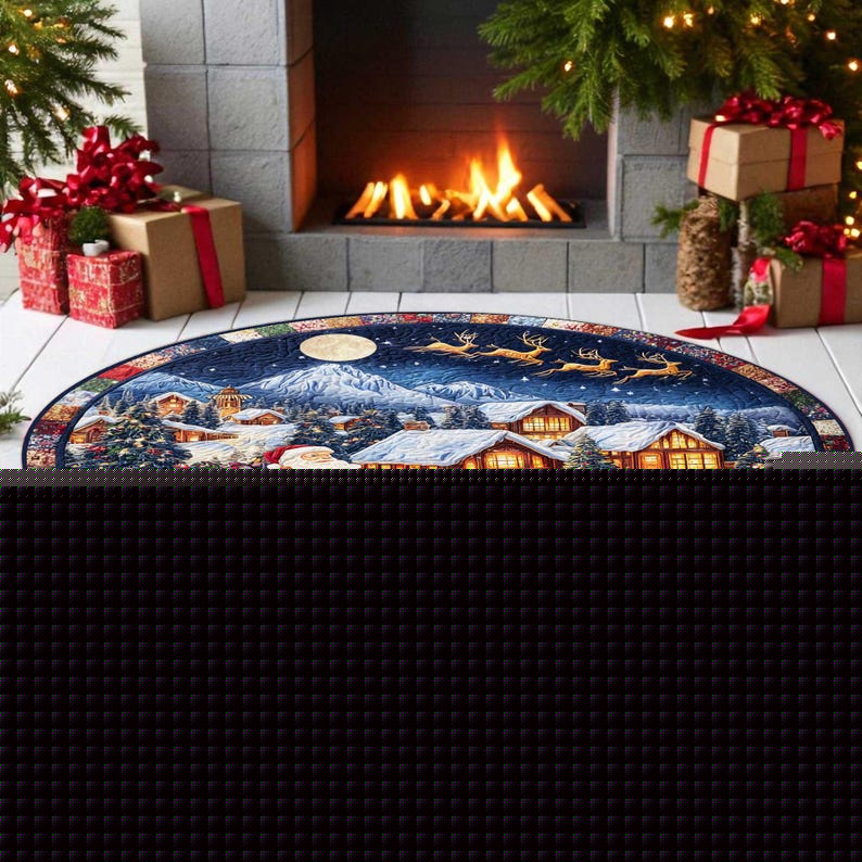 Paillasson rond de Noël en tra - Outdoor Camping Decor Ideas avis et prix