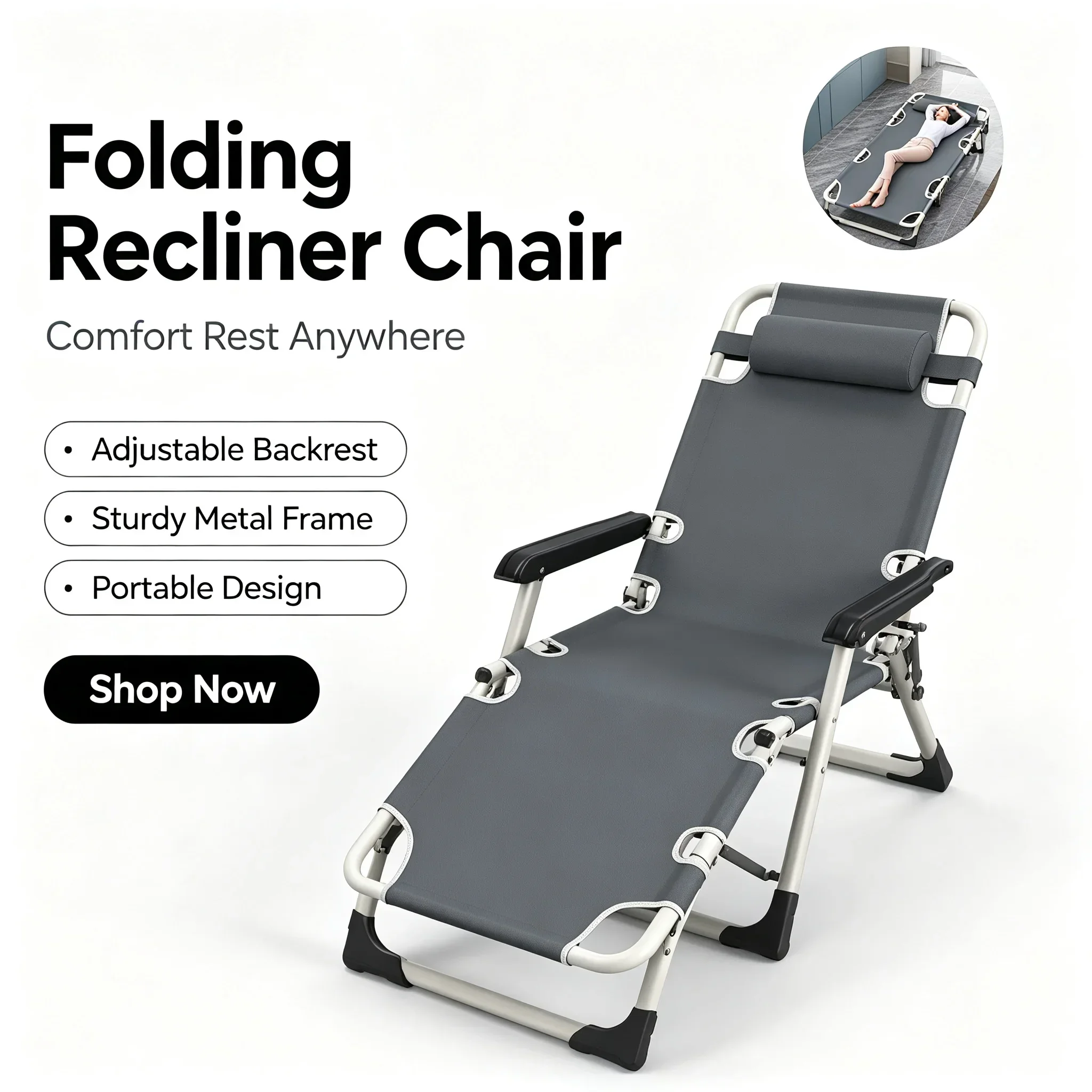Chaise longue pliante double u - Outdoor Camping Lounge Chairs avis et prix