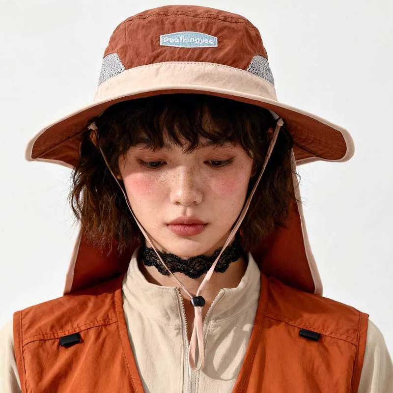 Chapeaux Bob Femme en Maille à - Camping Outdoor Quick Drying Sun Neck Protection Cap Hat avis et prix