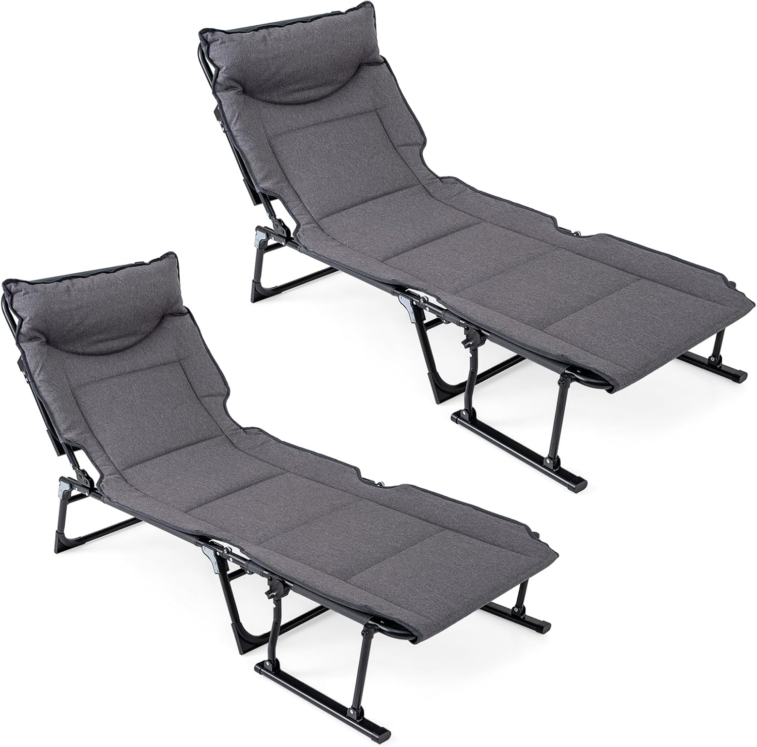 Ensemble de 2 chaises longues  - Outdoor Camping Lounge Chairs avis et prix