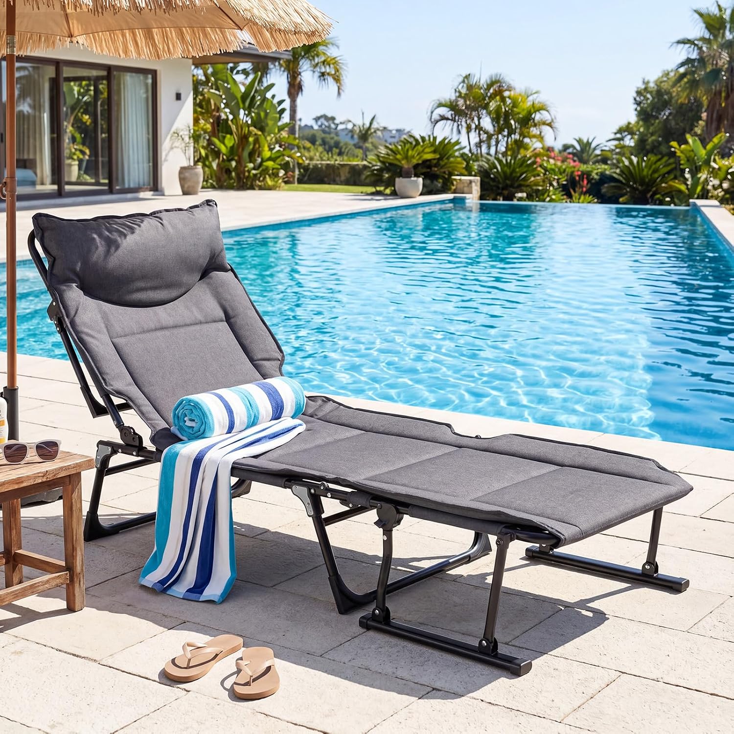 Ensemble de 2 chaises longues  - Outdoor Camping Lounge Chairs avis et prix