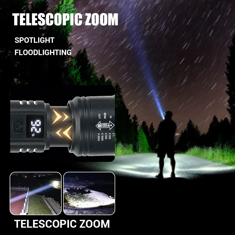 Lampe de poche LED avec affich - Outdoor Camping Adventure Lamp avis et prix