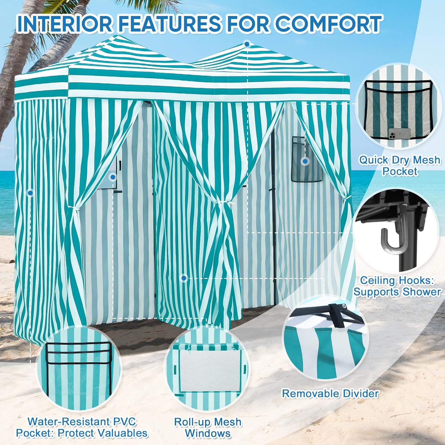Abri de change portable 2 pièc - Outdoor Camping Tent avis et prix
