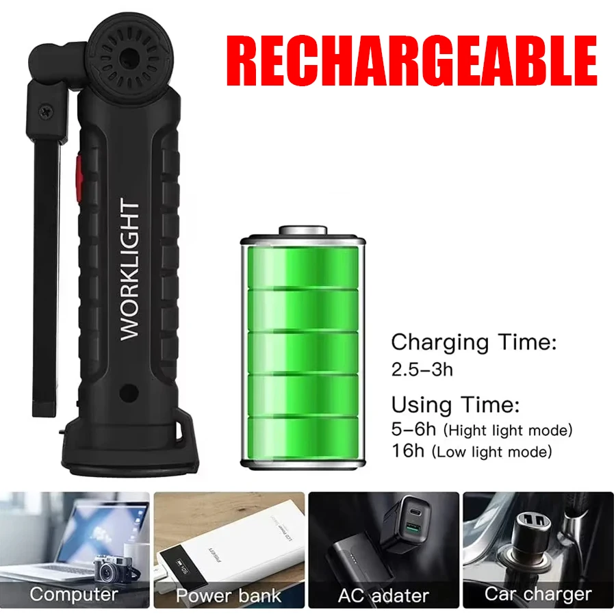 Nouvelle lampe torche LED COB  - Outdoor Camping Adventure Lamp avis et prix