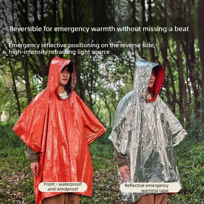 Poncho de pluie d'urgence, cou - Emergency Mylar Blanket avis et prix