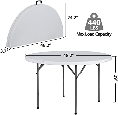 Table pliante ronde de 4 pieds - Camping Outdoor Or Indoor avis et prix