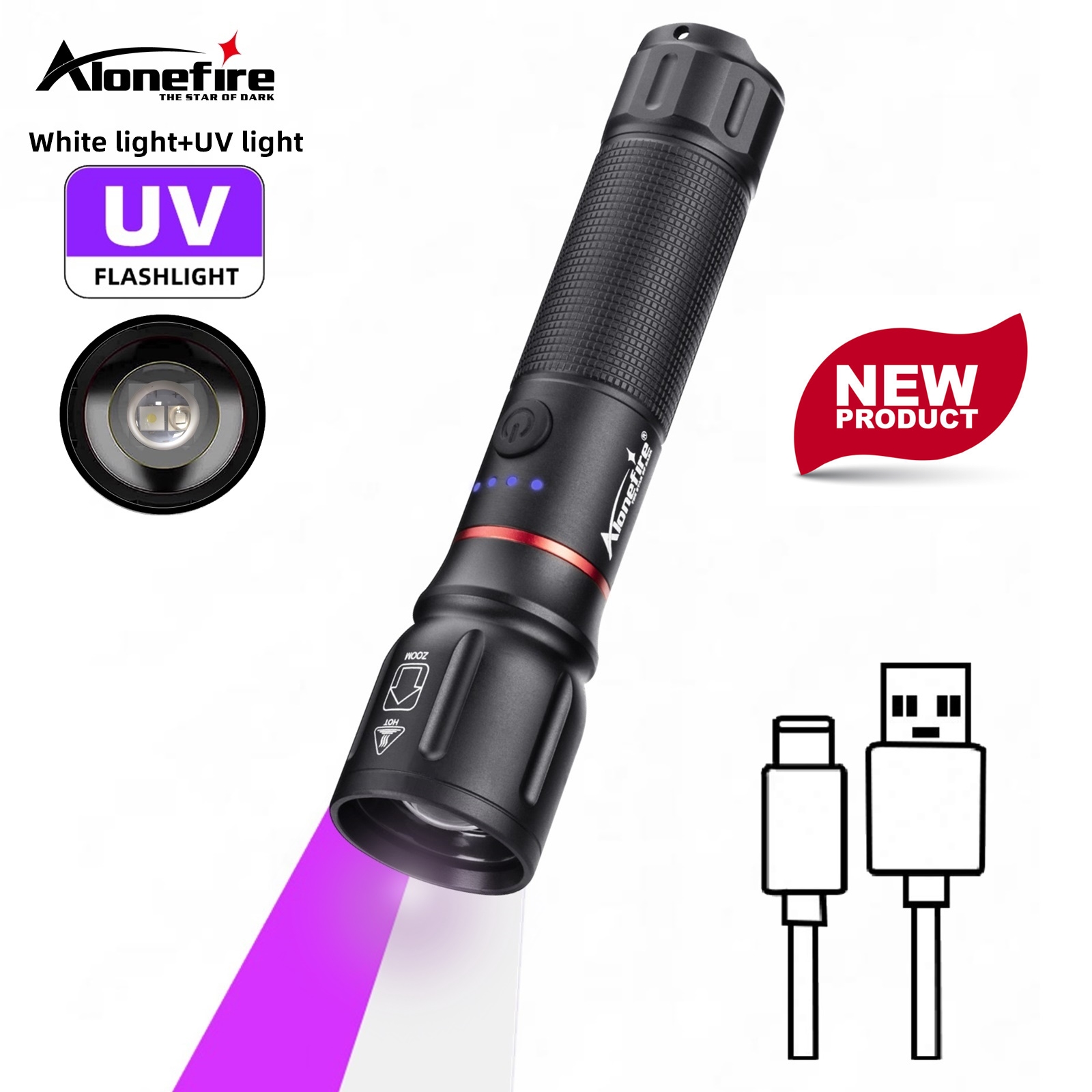 Lampe torche 2-en-1 à zoom hau - Outdoor Camping Adventure Lamp avis et prix