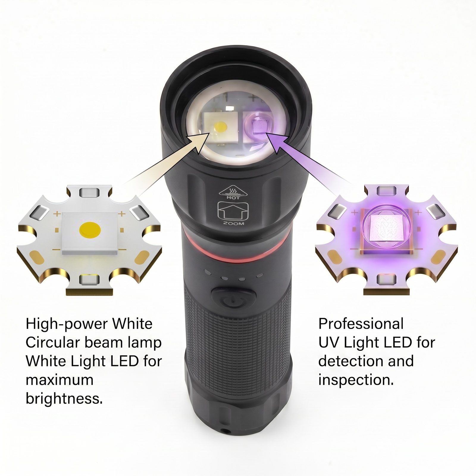 Lampe torche 2-en-1 à zoom hau - Outdoor Camping Adventure Lamp avis et prix